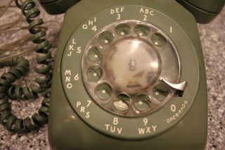 Vintage 1960 ' s Bell System Western Electric DM 500 Rotary Dial Telephone Avacado 3