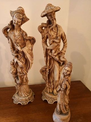 Very Large Chinese Figures Asian/oriental Antique Chinese Statues.