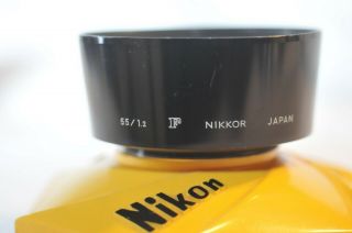 Nikon F Nikkor Metal Hood For 55mm F/1.  2 Lens Screw On Type Vintage Check It Out