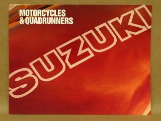 Vtg 1990 Suzuki Motorcycle Street Dirt Bike 4 Wheeler Atv Scooter Brochure Specs