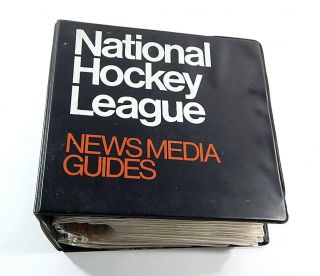 Vintage 1983 - 84 Nhl Hockey News Media Guides Binder W/ 17 Media Guides