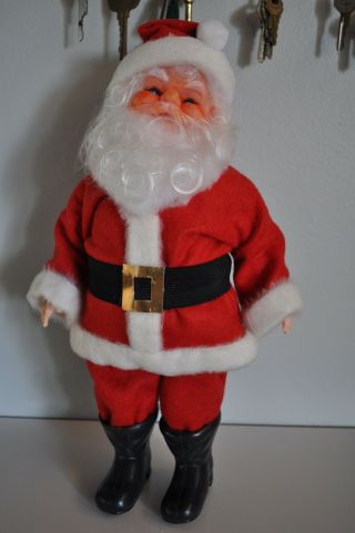Vintage Christmas Santa Figure 13” Tall Plastic