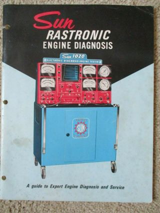 Vintage Sun 1020 Rastronic Engine Diagnosis Book Testing Equipment Auto