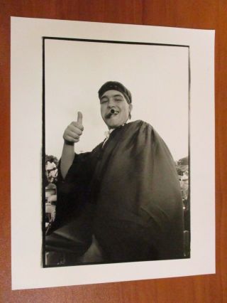 Vintage Glossy Press Photo Natick Ma Paul Popsuj Thumbs Up At Graduation 6/08/89