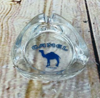 Vintage Joe Camel Cigarettes Collectible Glass Ashtrays Tobacco 3.  5 "