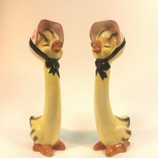 Vintage Napco Duck Salt Pepper Shakers Anthropomorphic Ducks 1956