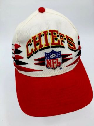 Vintage Logo Athletic Kansas City Chiefs Pro Line Snapback Hat Cap Nfl 90s