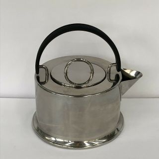Vtg Bodum Tea Kettle C.  Jorgensen Teapot Stainless Steel Inox 18/10 Danish Modern