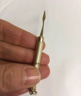 Fully Hallmarked 9ct Solid Gold Tooth Pick
