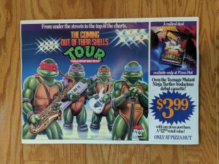 VTG Teenage Mutant Ninja Turtles 1990 Coming Out of their Shells Tour Book TMNT 2