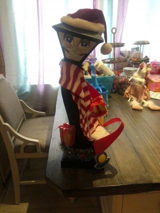 Vintage 1997 Telco Frank E.  Post The Animated Singing Lamp - Post Christmas 22 "