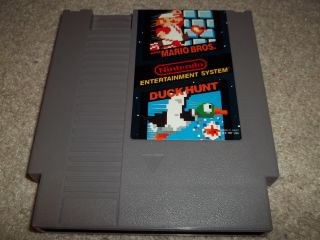 Vintage Nes Nintendo Mario Bros.  Duck Hunt Video Game 1985 & Dust Jacket