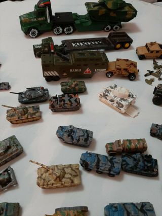 Vintage Tanks Military Vehicles Metal & Plastic Total Pieces75miniatures Soldier