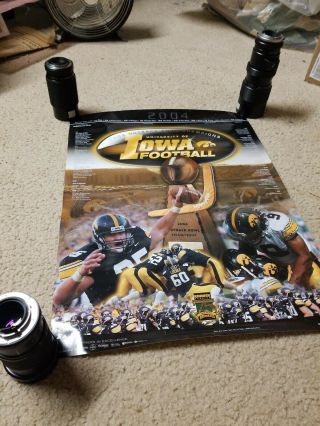 2004 Iowa Hawkeyes Schedule Football Poster Outback Bowl 75 Years Kinnick