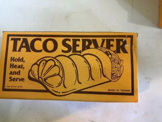 Vintage Ceramic Taco Servers Hold,  Heat And Serve Serving Dish