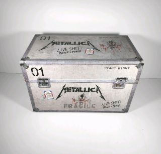 Vtg Metallica Live Shit Binge And Purge 3 Vhs 3 Cd Box Set W/ Booklet & Stencil