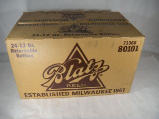 Vintage Blatz Beer Cardboard Box/case 24 - 12oz.  Bottles With Insert