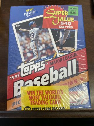 1993 Topps Baseball Series 1 Box 36 Packs Derek Jeter Gold Rc??