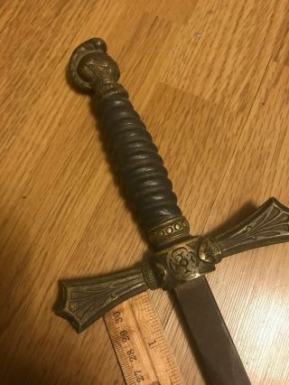 Antique Masonic Illuminati Dagger Knife W/ Scabbard Short Sword 1800’s 2