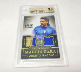 2016 Epoch Match Worn Shirt Patch Roberto Baggio D /99 Bgs 9.  5