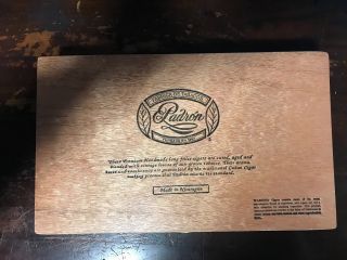 Padron Wood Cigar Box 3000 Brand 10 5/8 " X 6 3/8 " X 1 5/8 "