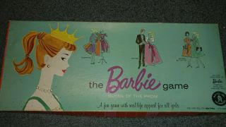 Vintage 1960 The Barbie Game Queen Of The Prom By Mattel Complete