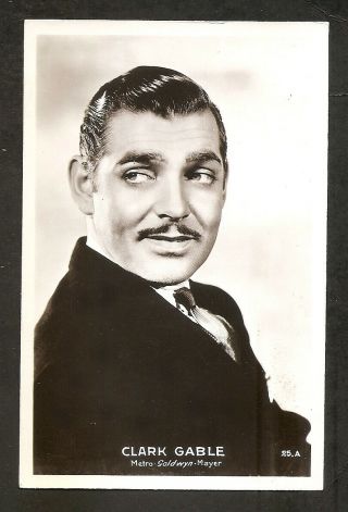 Clark Gable Vintage 1930s Postcard Real Photo M.  G.  M.  Card