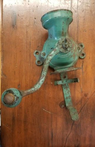 Antique Enterprise Mfg.  Co.  Coffee Grinder Mill 100 Pa.  Green Paint
