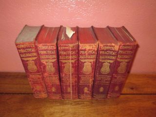 Antique Railroad Books 6 Volumes Complete Practical Railroading