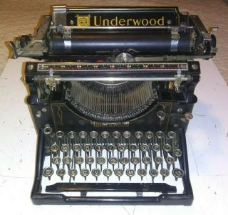 Old Antique Vintage Underwood Standard Typewriter No.  5 Gass Keys 1315294