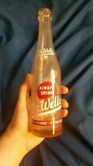 Vintage Dr.  Wells Soda Pop Bottle