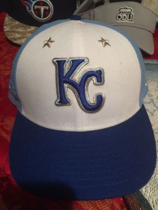 Mlb Kansas City Royals Era Fitted Hat Cap Size 8 Low Profile All Star Blue