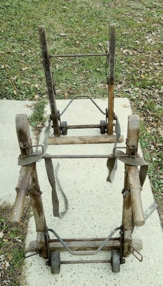 Antique Piano Moving Roll Or Kari Company Trucks Dolly Dollies Organ Mover 3
