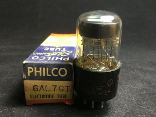 Nos Philco 6al7gt Magic Tuning Eye Vacuum Tube Gt Base Radio Vintage C.  6709