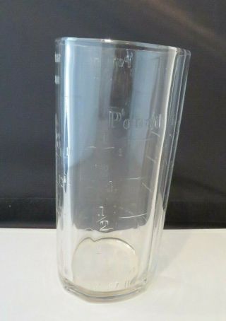 Vintage Glass Measure Cup One Quart Liquid One Pound Dry And Liquids Ingredients