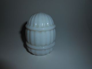 Vtg/antique Art Deco White Milk Glass Birdcage Feeder/seed/water Bowl/cup