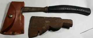 2 Vintage Antique Hatchets Hammer Ax And Drop Forged Scout Ax