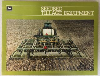 1983 Vintage John Deere Tractor Dealer Brochure Seedbed Tillage Equipment