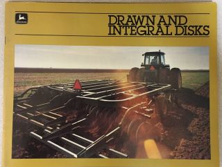 1983 Vintage John Deere Tractor Dealer Sales Brochure Drawn And Integral Disks