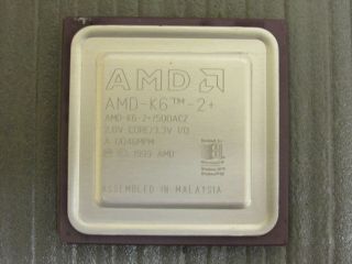 Amd Amd - K6 - 2/500acz 500mhz Vintage 321 - Pin Ceramic Pga Cpu Processor