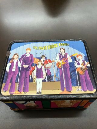 Vintage 1971 Partridge Family Lunch Box David Cassidy Metal With Thermos Vg