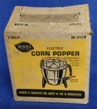 Mirro Speed Electric Corn Popper Vintage M - 0106 3 Quart Aluminum