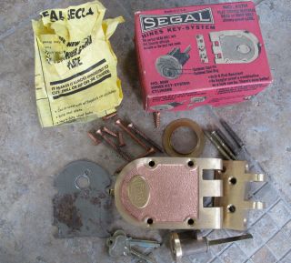 Vintage Segal Segalock Bronze Deadbolt 667 Jimmy Proof Lock W/ 2keys