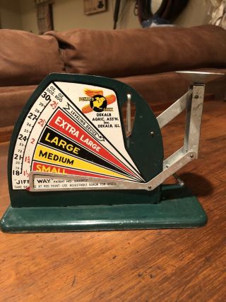 Antique Dekalb (jiffy Way) Egg Scale - Grader With Graphics