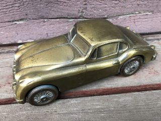 Vintage Banthrico 1955 Jaguar Car Coin Bank - Metal