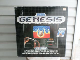 Vintage Sega Genesis 16 Bit Game System In The Box 1989 Controllers Cords