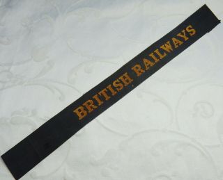 Vintage British Railways Cap Tally Ribbon Marine Ports Transport Rail