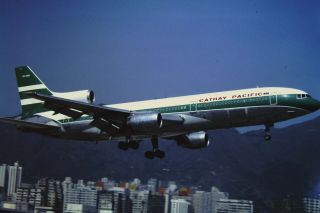 1978 - Hong Kong Photo Slide - Cathay Pacific L1011 - Kai Tak Hkg