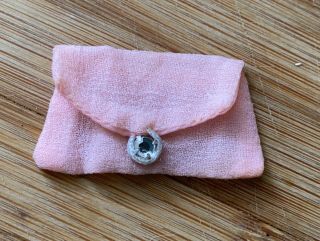 Rare Vintage Barbie 1680 Pink Silk Purse Bag With Strass Japanese Exclusive