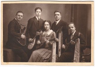 Vintage 1900s Cc Mandoline/guitar Ensemble,  Music Band